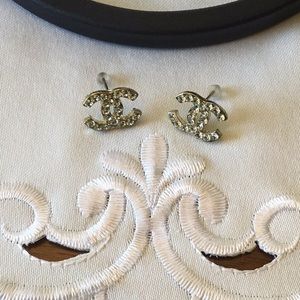 Designer Inspired Gold Plated Crystal Earrings